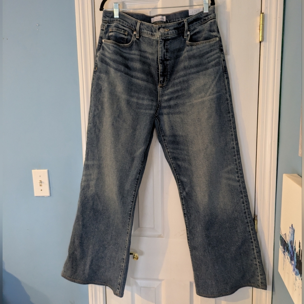 Loft "The Wide Leg" Jeans Size 14/32